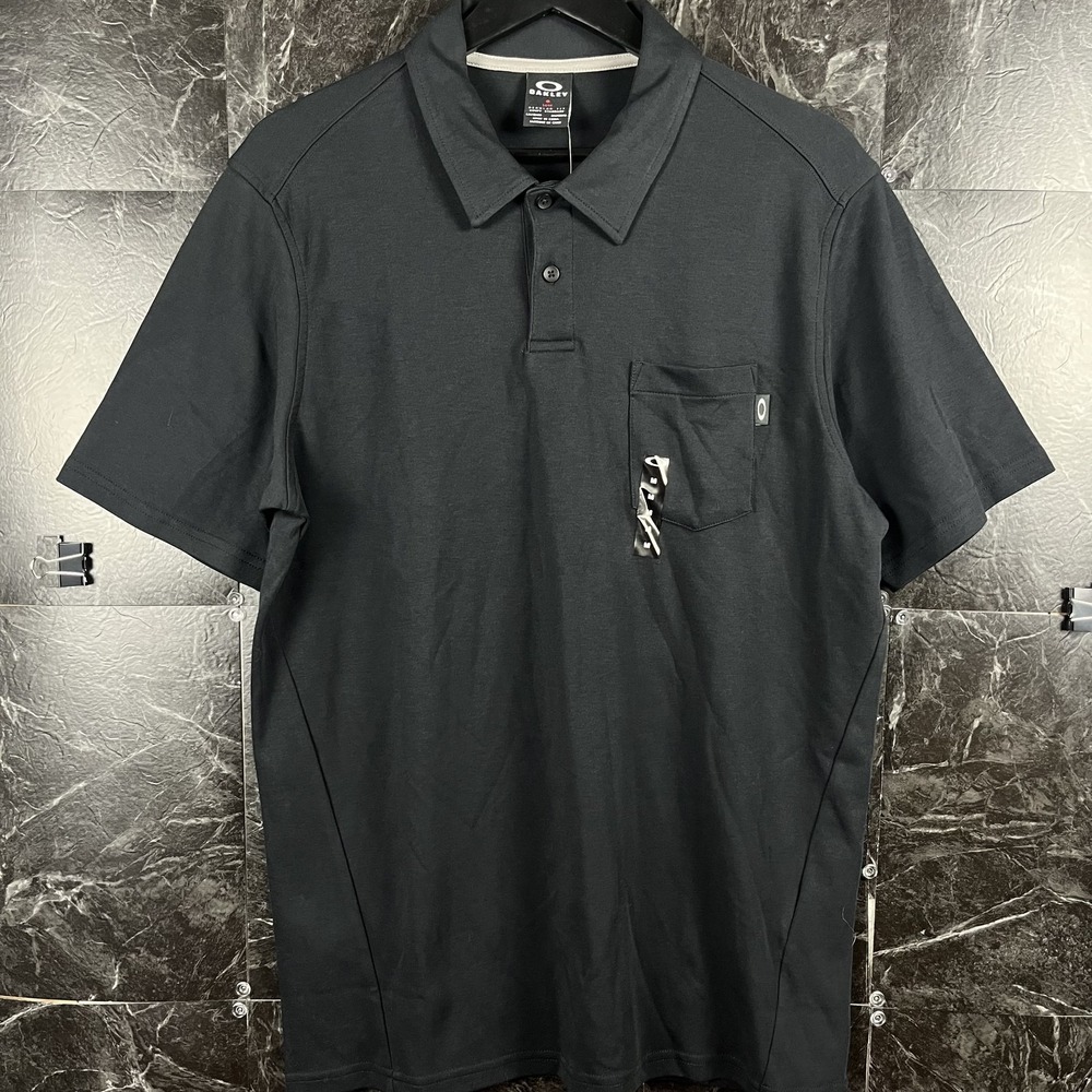 Oakley Men's Black Hydrolix Golf Polo Shirt Medium -New